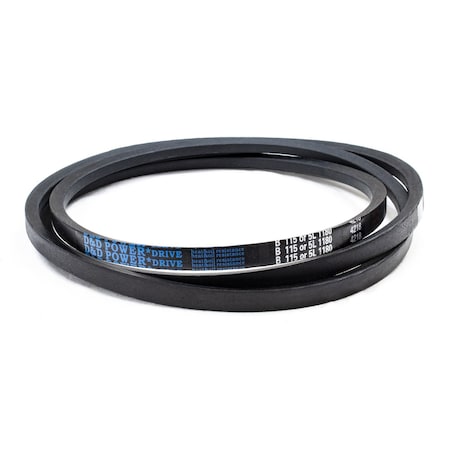 D&D B115/5L1180 Classical V-Belt, 118 in Outside Length, 21/32 in Top Width, 1 Ribs B115/5L1180